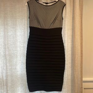 London Times elegant black dress